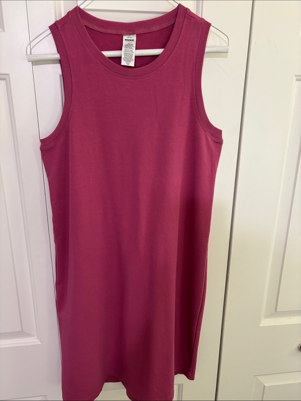 RBX Sleeveless, Crewneck Dress in Berry Pink